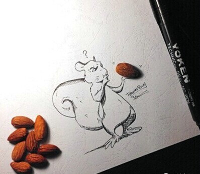 instagram画家分享好玩的零食小插画