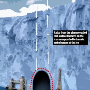 科学家在南极冰原发现大隧道 高度接近埃菲尔铁塔(图)