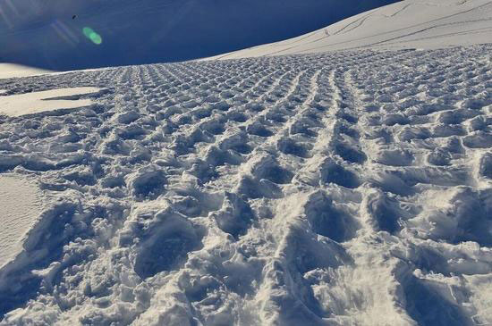 英国艺术家雪地用脚印创造壮美图景