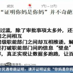 出境游市民遭遇奇葩证明：请开证明证实你妈是你妈;你爱人是你爱人