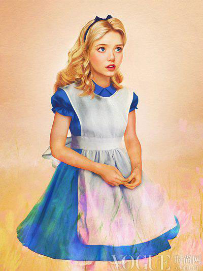 艺术家绘制出童话世界里的公主美人在现实生活中的样子