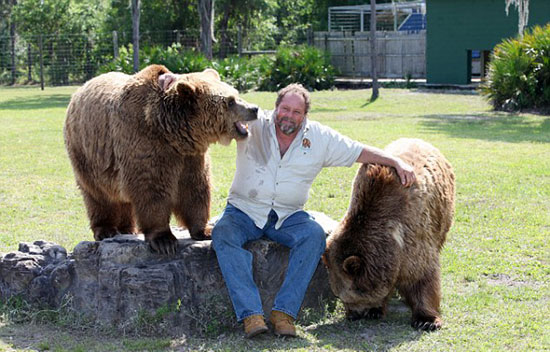 美国一训熊世家养13头大熊当宠物 朝夕相处如家人