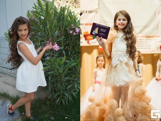 乌克兰10岁女童获选美皇后“小小世界小姐” 大肆炫耀