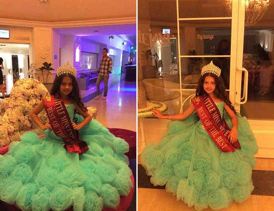 乌克兰10岁女童获选美皇后“小小世界小姐” 大肆炫耀