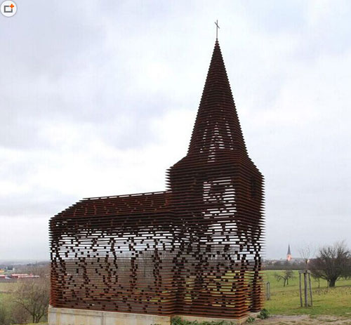 惊艳!比利时设计师花巨资打造镂空教堂