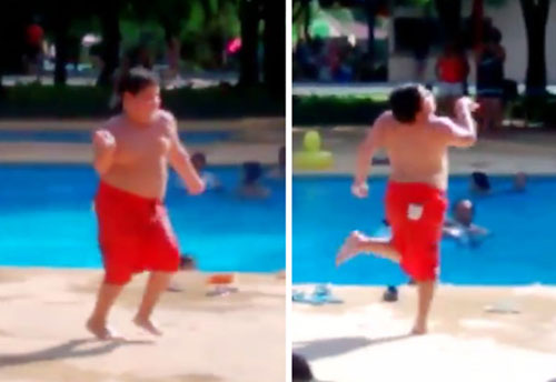 墨西哥胖男孩泳池边热舞视频 引网友关注