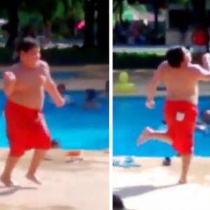 墨西哥胖男孩泳池边热舞视频 引网友关注