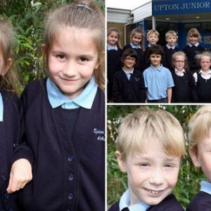 英国7对双胞胎进同一小学读书 老师“看花眼”