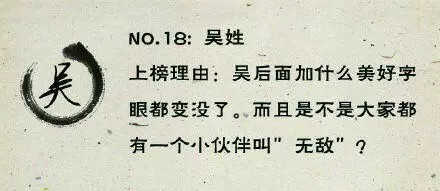 中国最令人崩溃的25个姓氏排名