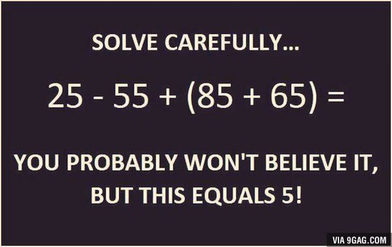 这道数学题的答案是5！难倒你了吗?