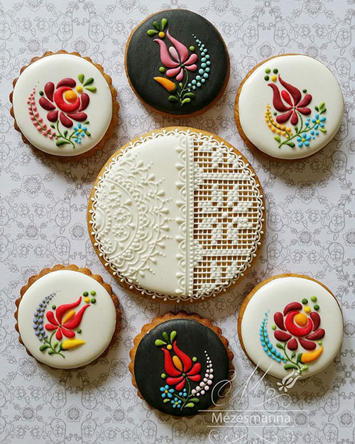 世界上最美的饼干：匈牙利甜品店以刺绣为灵感做饼干