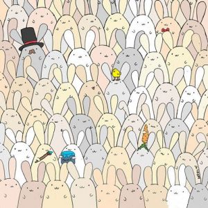 外国人考眼力玩疯了：复活节兔群藏了一只蛋